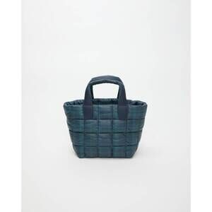 NEW VEE COLLECTIVE women's porter small tote bag in ivy plaid